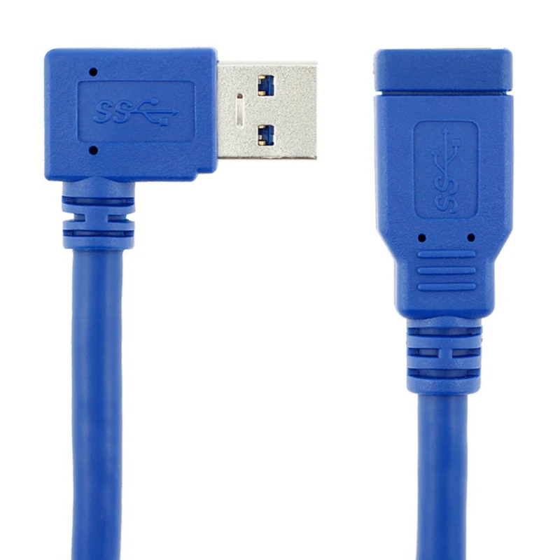 USB3 오른쪽 팔꿈치 USB 90 도 데이터 케이블, USB 연결 케이블, 수-암 어댑터 케이블, 0 익스텐션 케이블, 0.3m