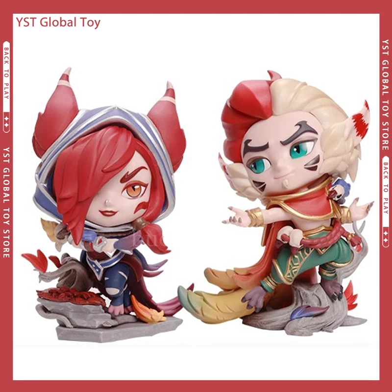 

League Of Legends Anime Game Figure 12cm Rakan And Xayah Action Figures Periphery Collection Decoration Toys For Childrens Gifts