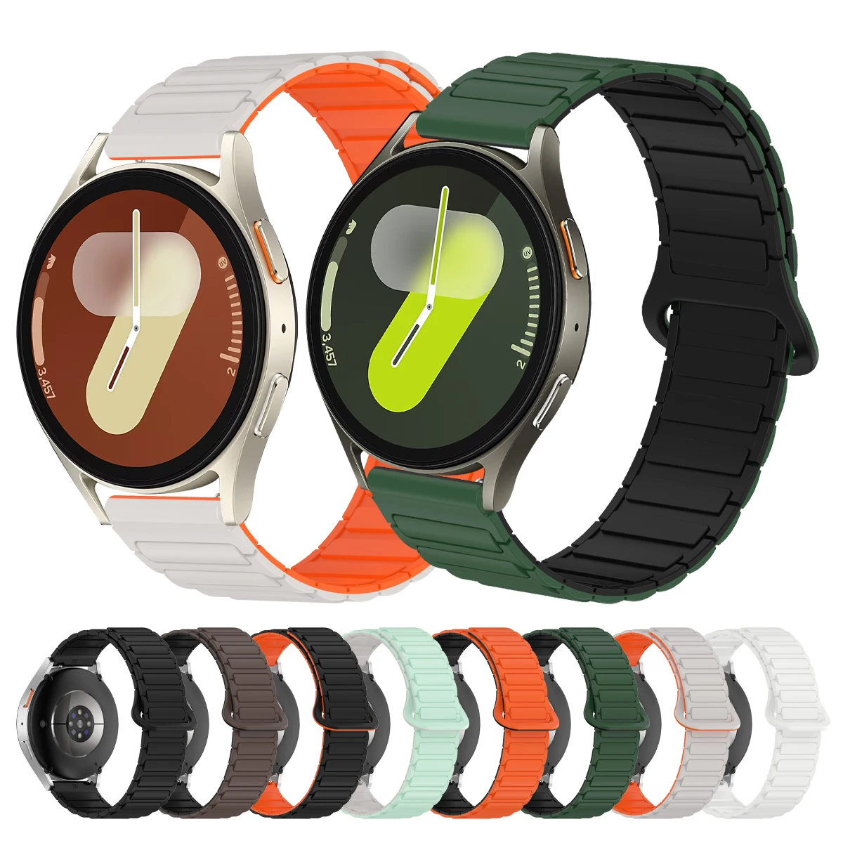 20mm 22mm Gummiband für Samsung Galaxy Watch 7 FE 6 4 Classic 5pro 44mm 40mm 43mm 47mm 45mm Armband Watch 6 7 Magnetisches Armband