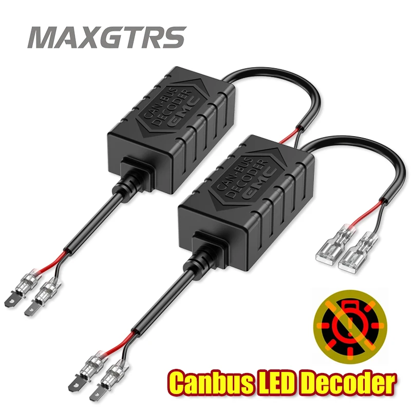 2x H1 H4 H7 H8 H11 H13 9005 9006 9004 9007 9012 EMC Car LED HID Decoder Canceller Canbus Headlight Fog Light DRL IC No Error