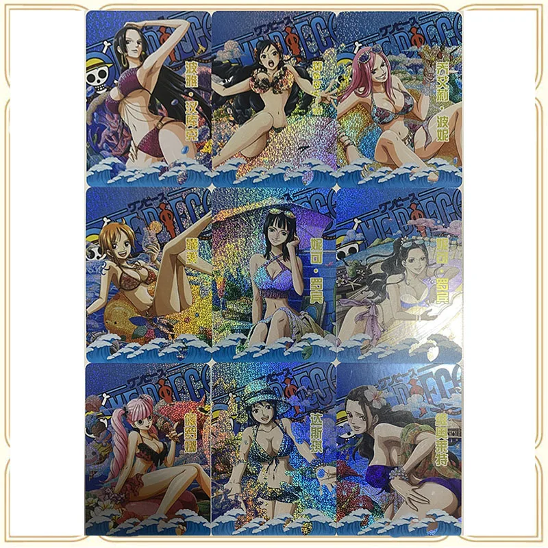 Anime One Piece DIY ACG Sexy Glitter Card Uta Nami Perona Nico Robin Toys For Boys Collectible Card Christmas Birthday Gift