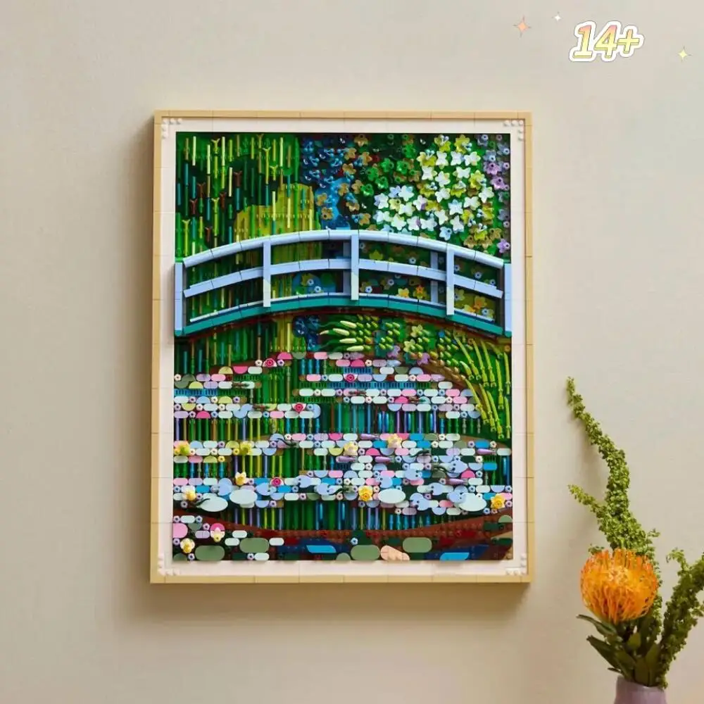 Famous Pond Water Lilies Art Blocks Set,3D Assembled Painting Model,Home Decoration Ornament,Art Lovers Birthday & Xmas Gifts - view 3