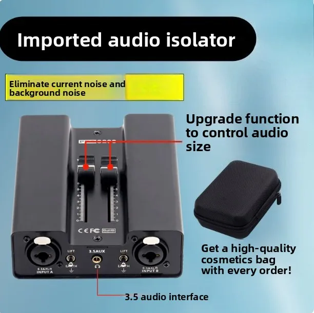 Audio isolator, audio current sound canceller 3.5  6.5