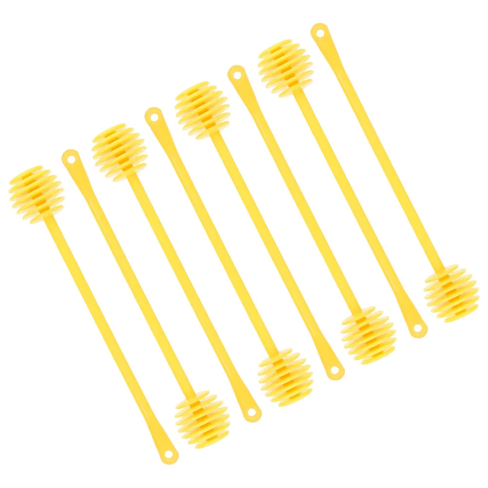 

8Pcs Honey Dipper Sticks Plastic Durable Stirring Spoons for Honey Jar Dispensing Mixing Stick Kitchen Tool Beekeeping Supplies