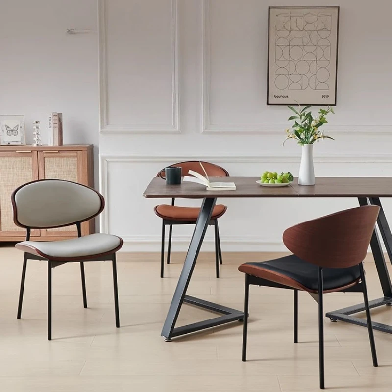 Nordic Luxury Dining Chair Minimalist Mid-Century Design Solid Wood Seat Commercial Cafe Meeting