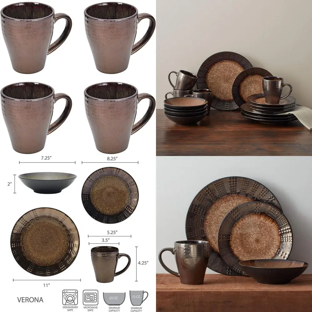 

4-Person Dinnerware Set, 16-Piece Elegant Tableware Collection