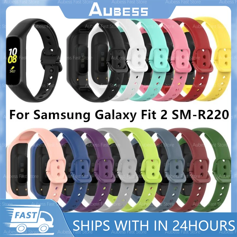 Silicone Sport Band Strap For Samsung Galaxy Fit 2 SM-R220 Watch Bracelet Replacement Watchband Correa For Samsung Galaxy Fit2