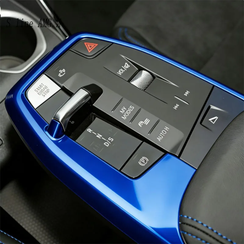 

Для BMW X1 iX1 U11 X2 iX2 U10 2023-2025 Стайлинг автомобиля, центральная консоль, панель переключения передач, крышка переключателя рулевого колеса, рамка, автоматическая отделка