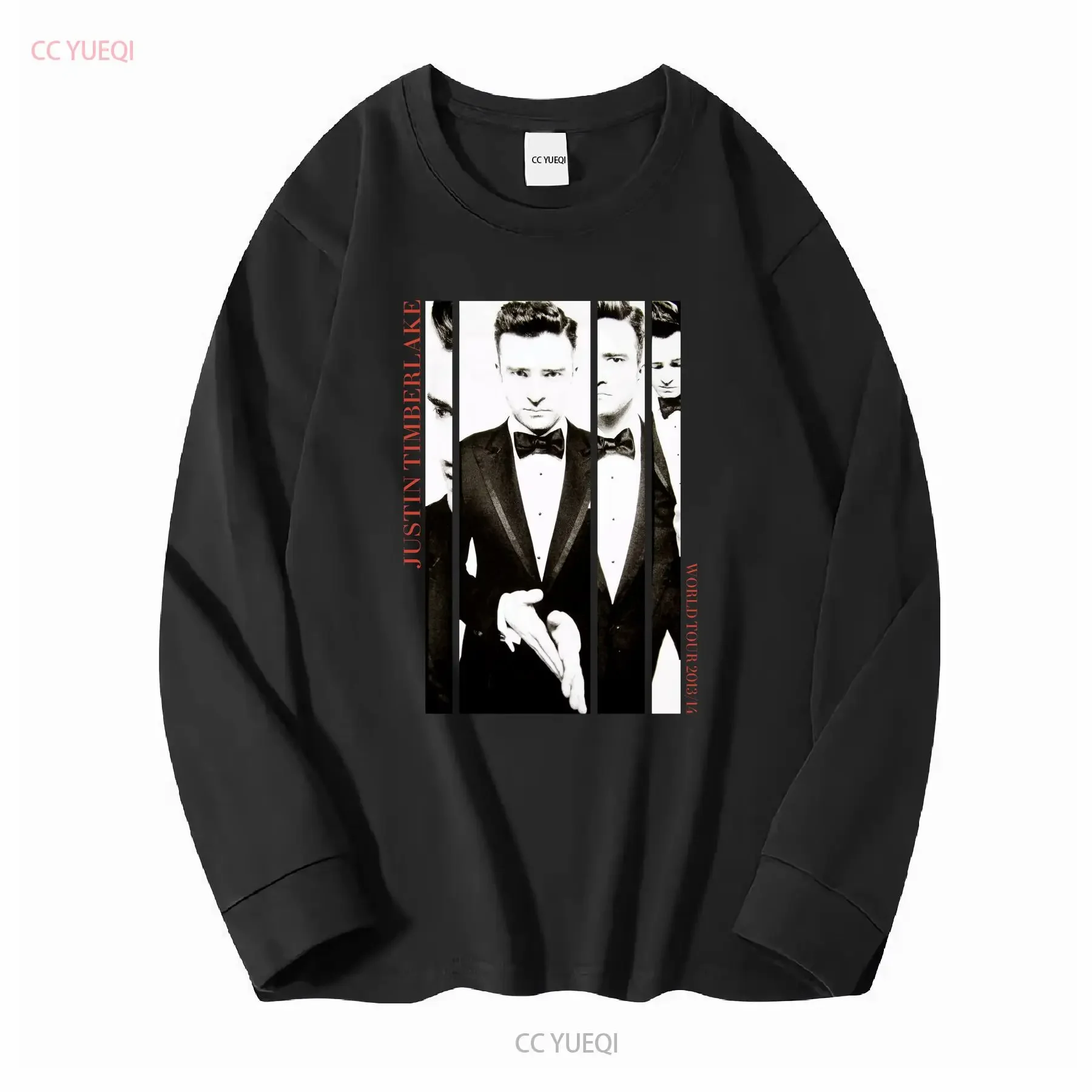 Justin Timberlake Suit Tie Tour World Dates 2013 14 2014 T Shirt Small long or short sleeves vintage Washed Unisex