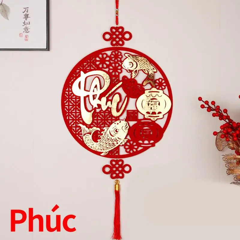 1 pz ornamenti nodo cinese buona fortuna ornamento cinese primavera ornamento da parete 2024 nodo cinese ornamento personaggio vietnamita
