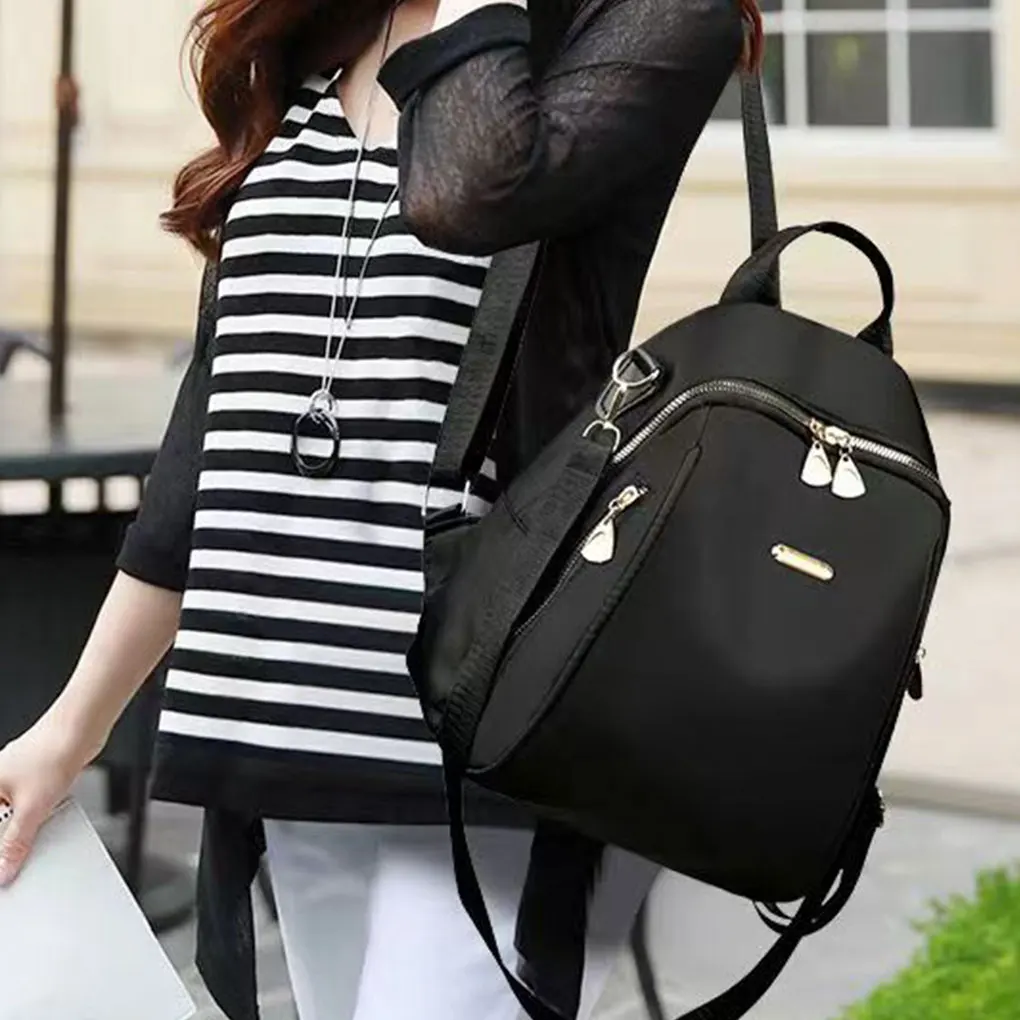 Women Shoulder Bag Comfortable To Wear Waterproof Nylon Spacious Gift Fashion Women Backpack