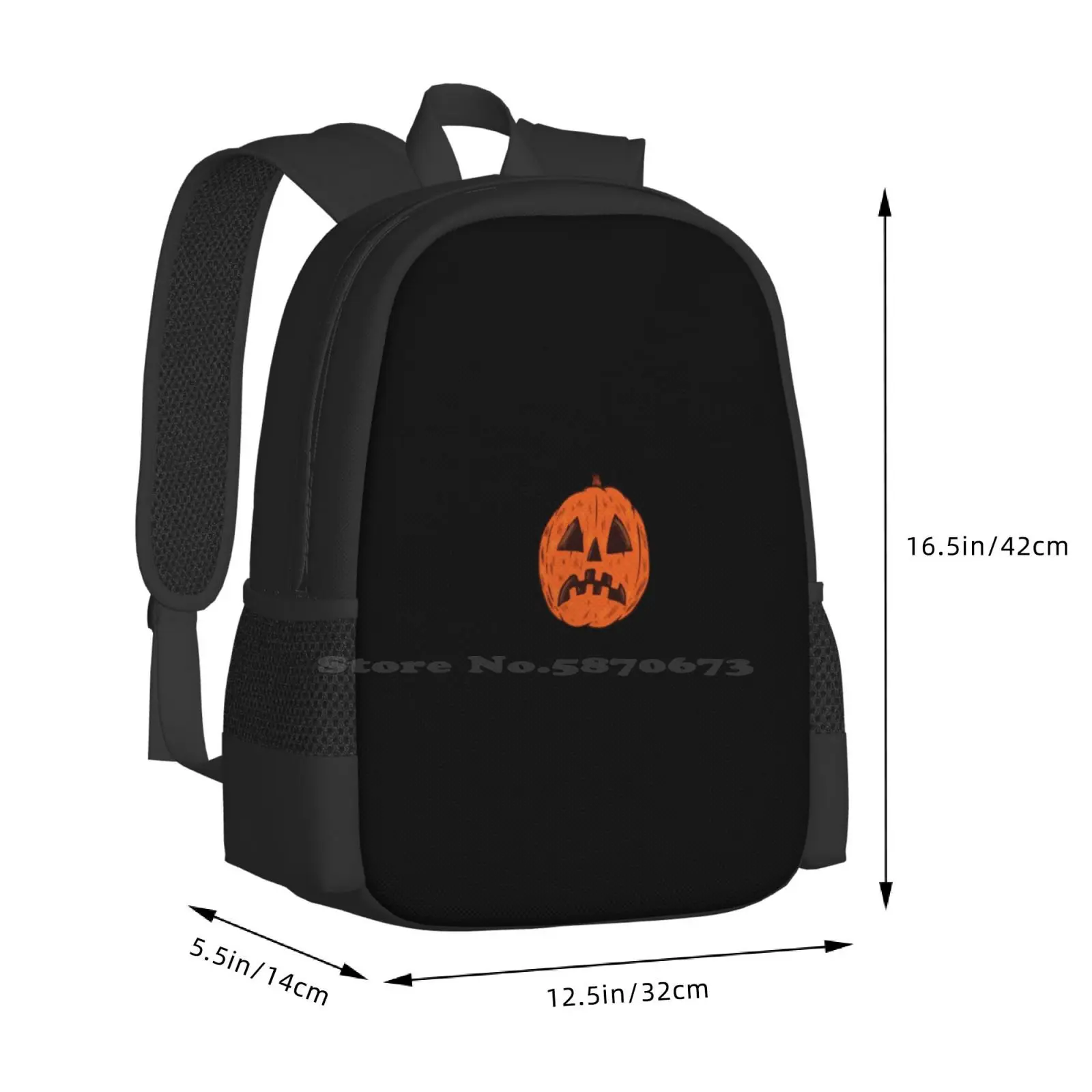 Mochila de calabaza aterrada para la escuela, bolsas de viaje para adolescentes, cuchillo escalofriante divertido, Calavera gótica de terror, Halloween