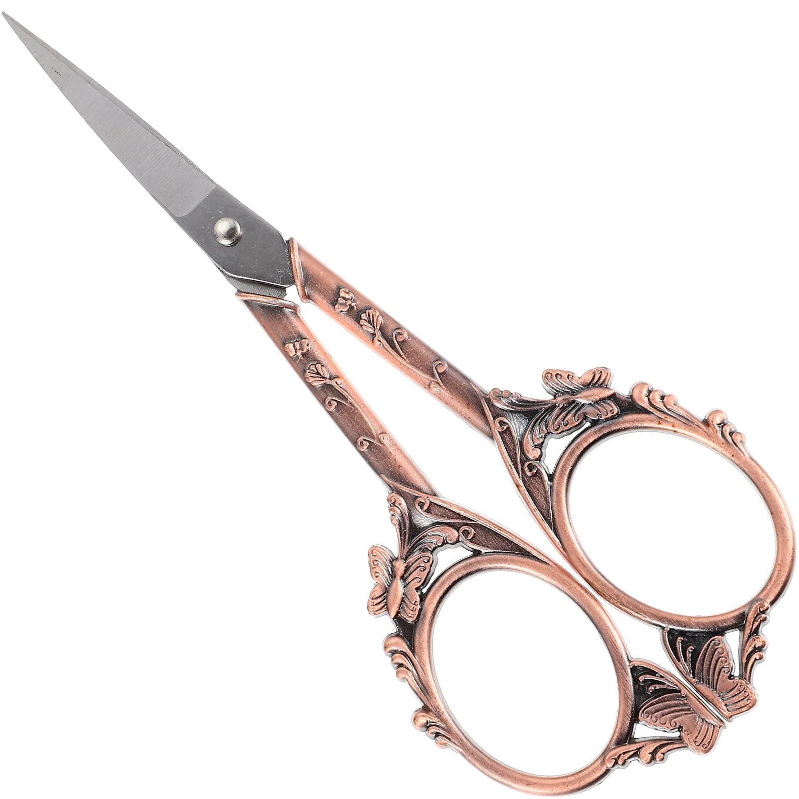 

Beauty Small Scissors Stainless Steel Durable Compact Ergonomic Precision Trim Nose Hair Eyebrow Grooming Tool Portable Reusable