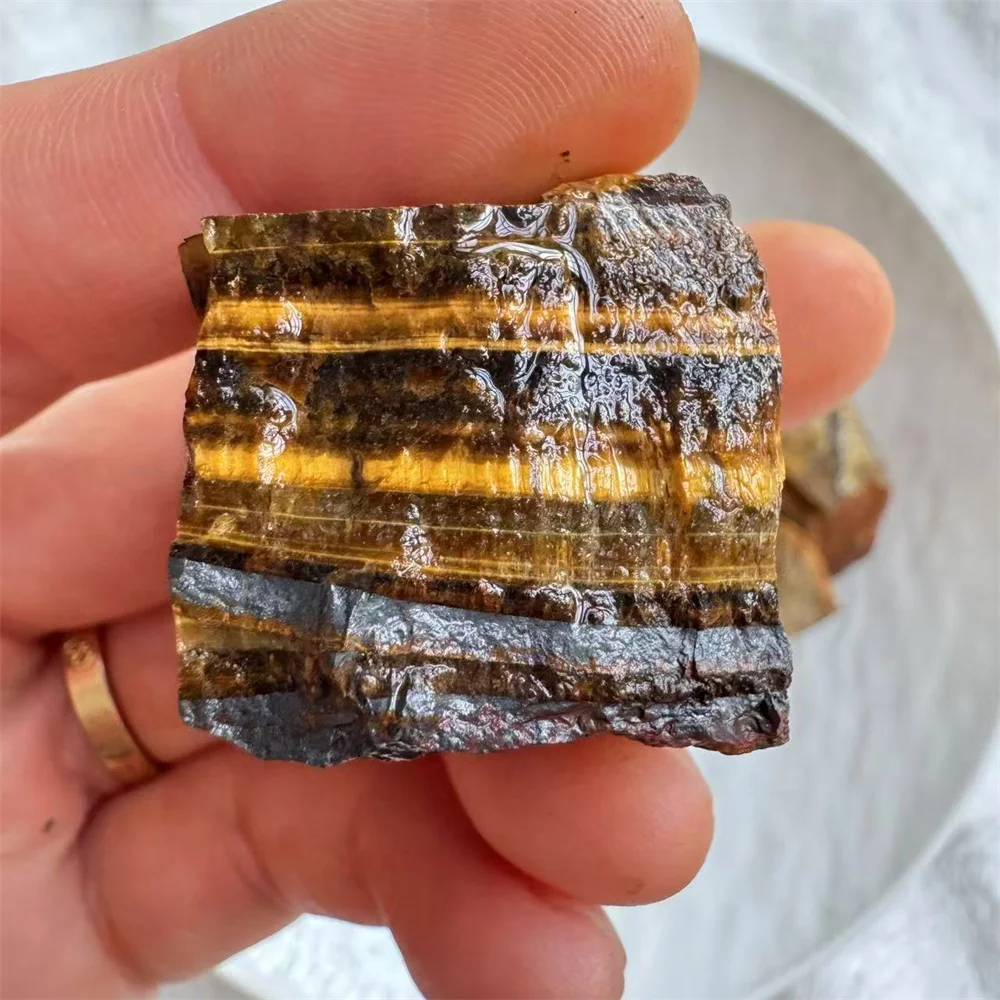 

Natural Tiger Eye Raw Stone Rough Quartz Crystal Reiki RockHealing Specimen Mineral Aromatic Diffusion Home Decor