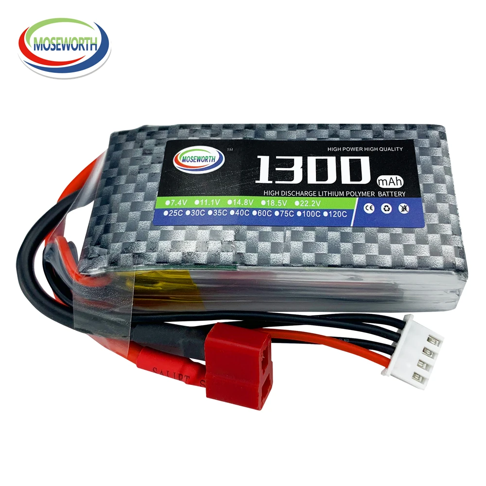 Moseworth RC LiPo Battery 3S 120C 1100 1300 1500 1800 2200mAh For RC Airplane Drone Boat 11.1V LiPo 3S Lipo Battery 2200mah