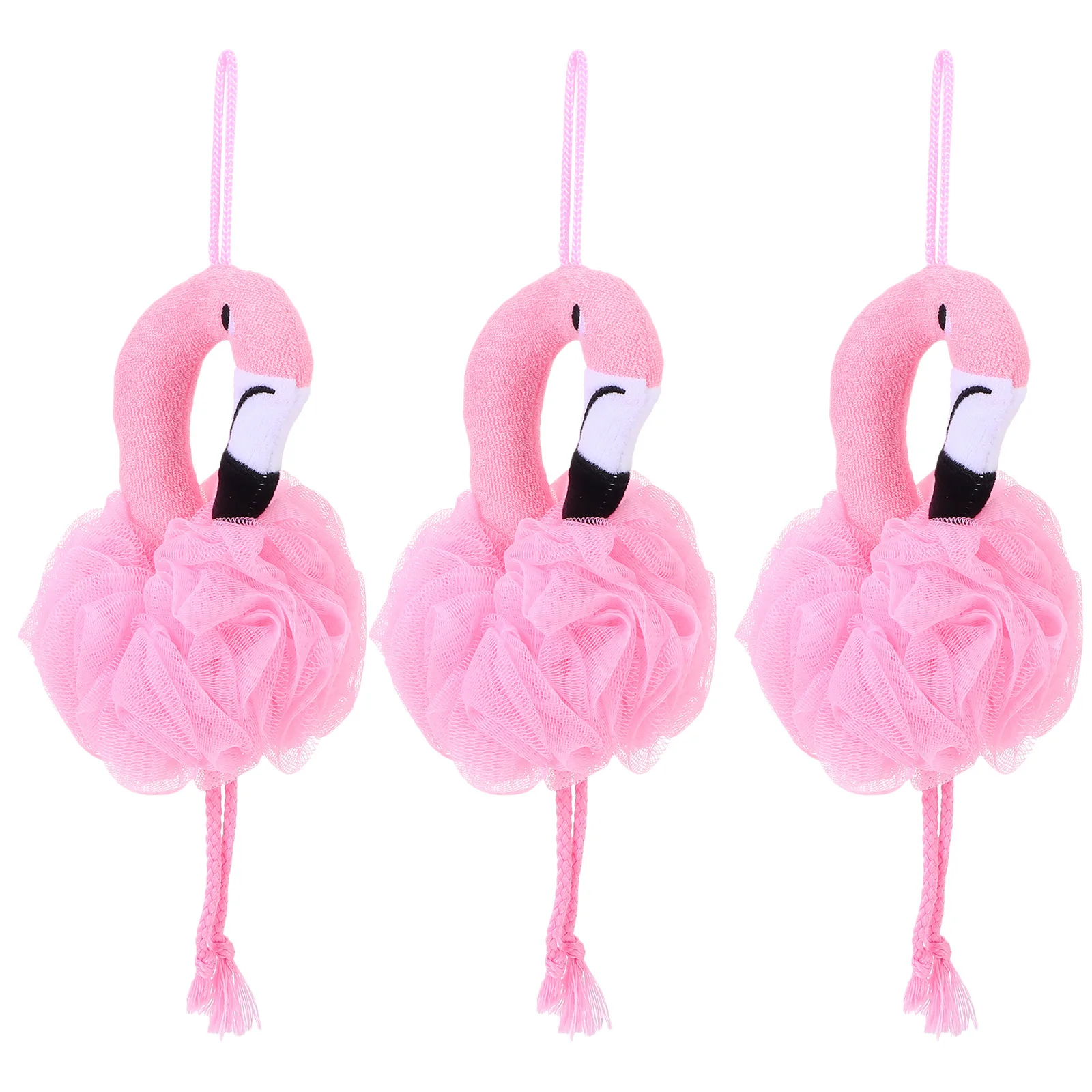

3Pcs Flamingo Bath Balls Lovely Cartoon Shower Sponges Gentle Massage Kids Bathing Home Tool Set Bath Balls Shower Sponges