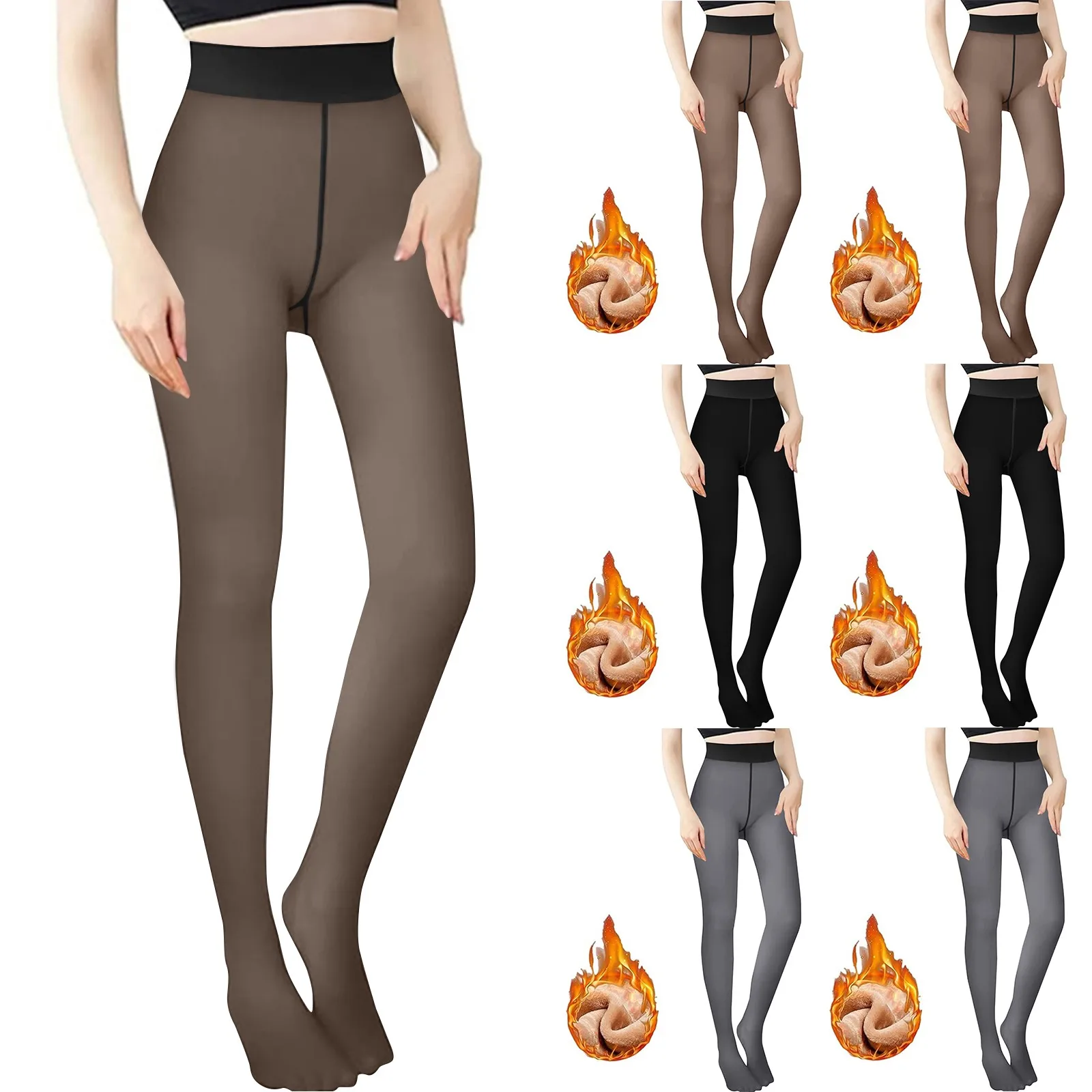 Thicken Tights สําหรับผู้หญิงฤดูหนาวความร้อนขนแกะ Pantyhose PLUS ขนาดเอวสูงเซ็กซี่ Slim Thermal Leggings ผู้หญิงใหม่