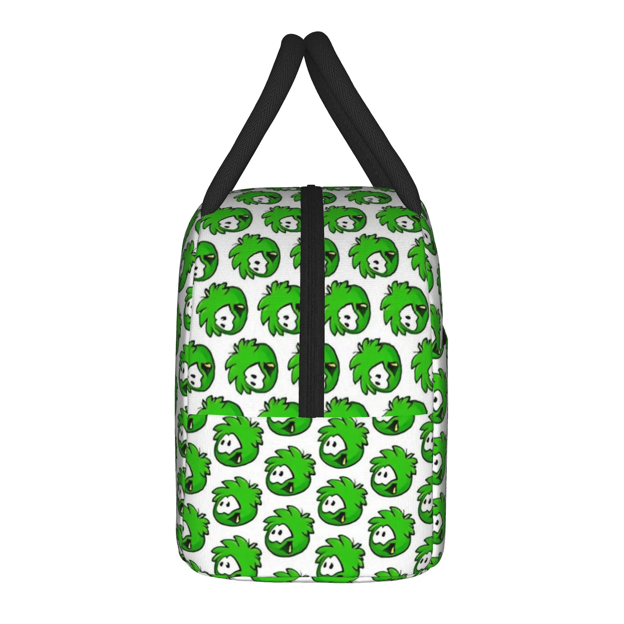 Green Puffle Insulated Lunch Bags Leakproof Lunch Container Thermal Bag Tote Lunch Box Work  Picnic Men Women