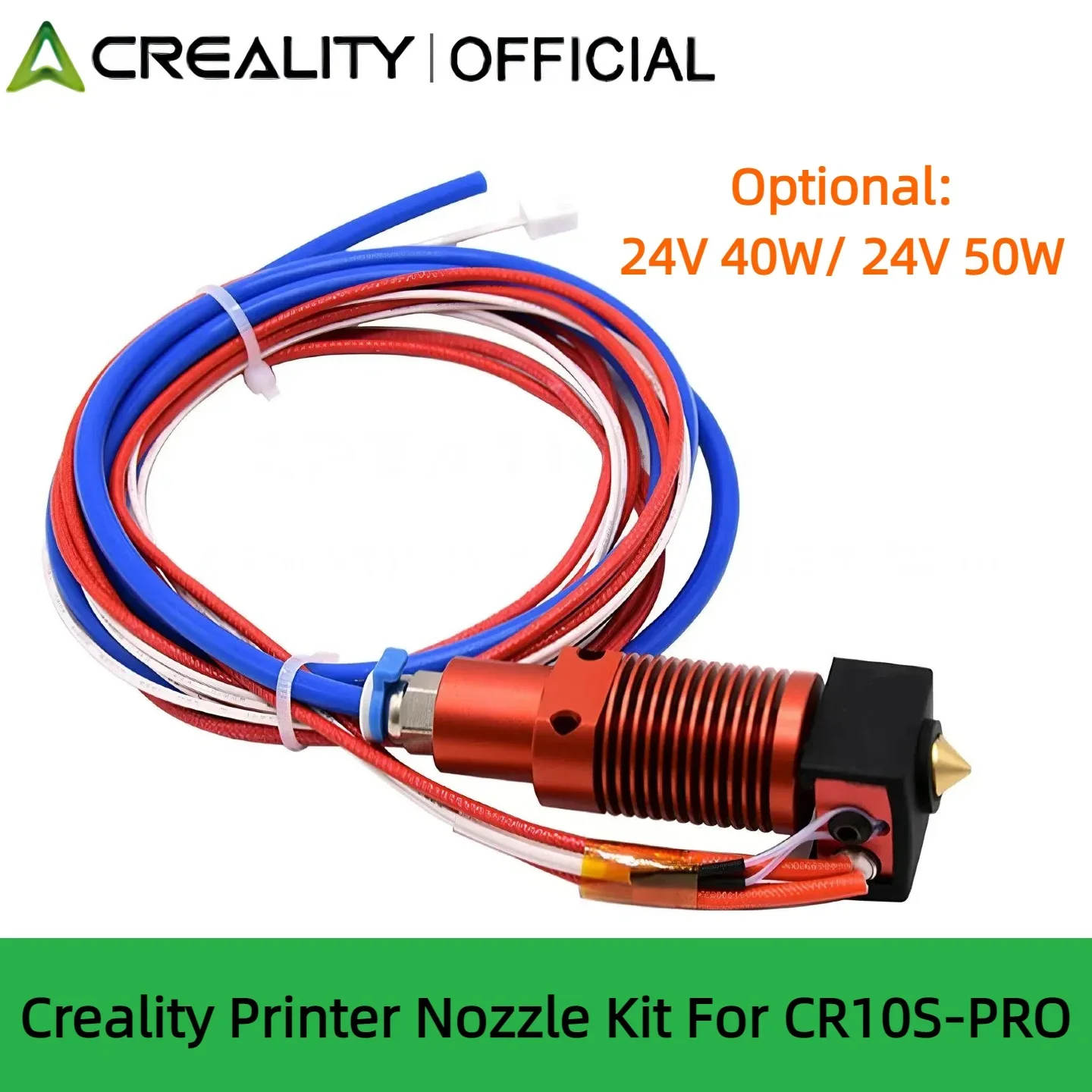 Creality CR-10S Pro Extruder Hotend End Kit 24V 50W/24V 40W,For CR-10 Pro/CR-10 Max 3D Printer,MK8 Aluminum Heating Block Hotend