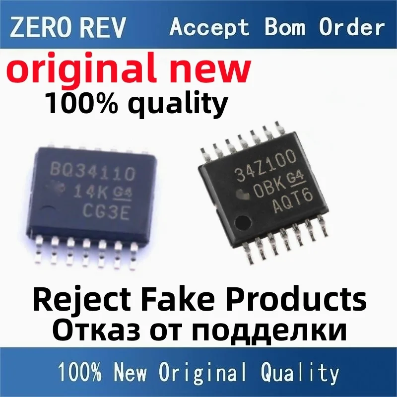 1-5Pcs 100% New BQ34110PWR BQ34110 BQ34Z100PWR-G1 34Z100 TSSOP-14 TSSOP14 Brand new original chips ic