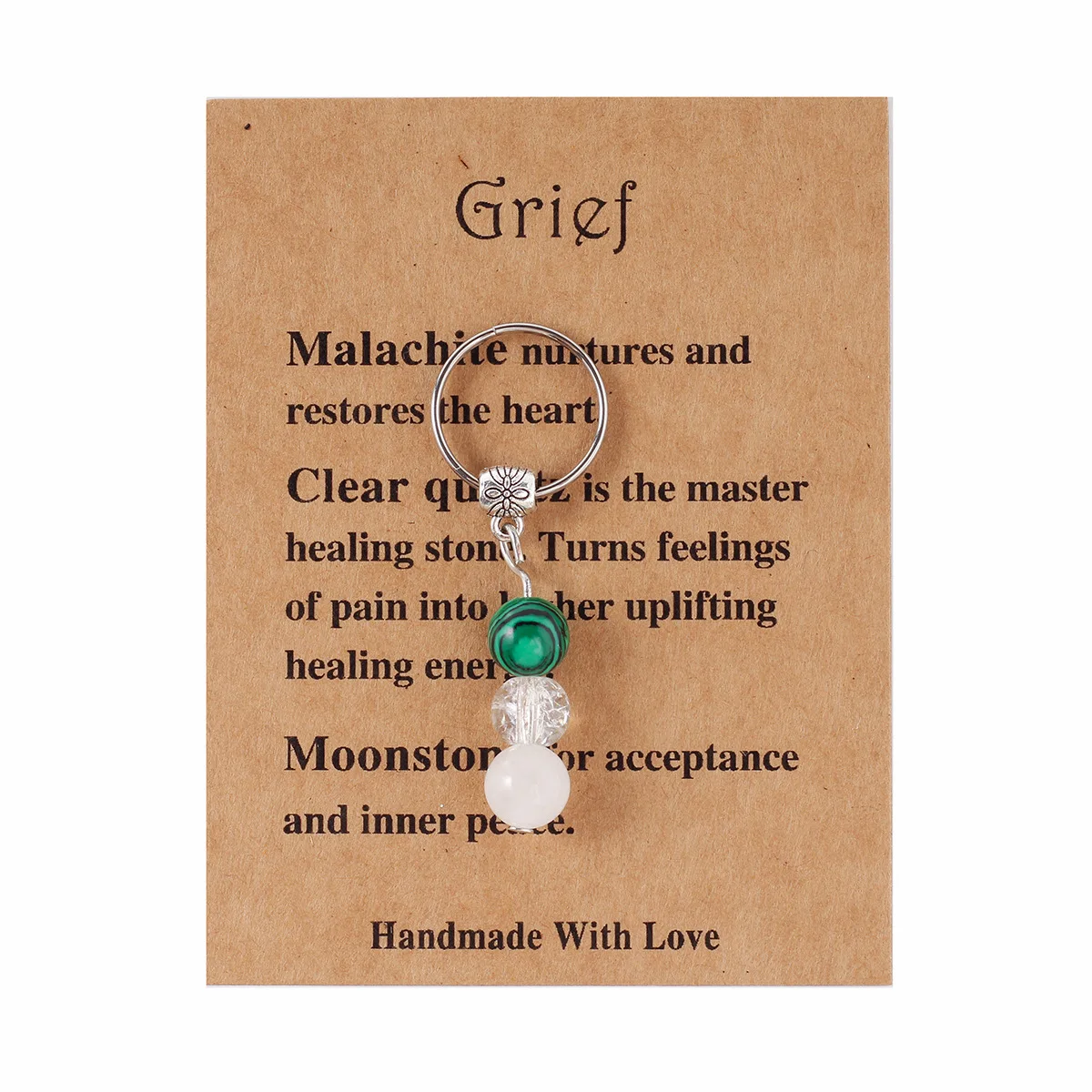 كريستال كيرينغ للشجاعة الجديدة المراهقين تعبول تهدئة القلق نجاح النوم جيد كريستال سلاسل المفاتيح هدية