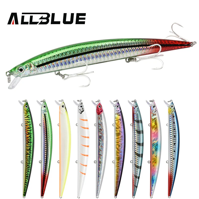 ALLBLUE SPRINT 145S Jerkbait Sinking Minnow Longcast Fishing Lure 145mm 22G Off Shore Saltwater Sea Bass Plastic Bait Gear