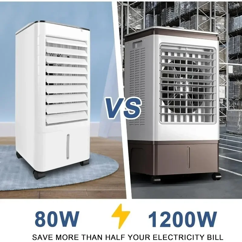 Portable Air Conditioner Floor Standing, 3-in-1 Cooling Dehumidifier Fan for Home Office with Remote Control & Easy Installation