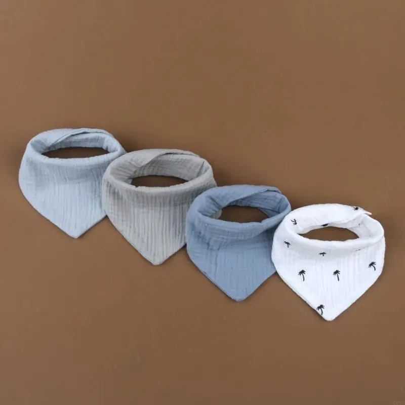 Q22D 팩 2pcs Baby Drool Bibs 흡수성 삼각형 스카프 젖니가 남고 수유 0-2T 소년과 소녀를위한 멋진 샤워 선물