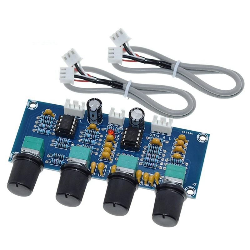 Preamplificador de placa de tono XH-A901 con agudos, bajos y controlador de tono de preamplificador de ajuste de volumen para placas amplificadores