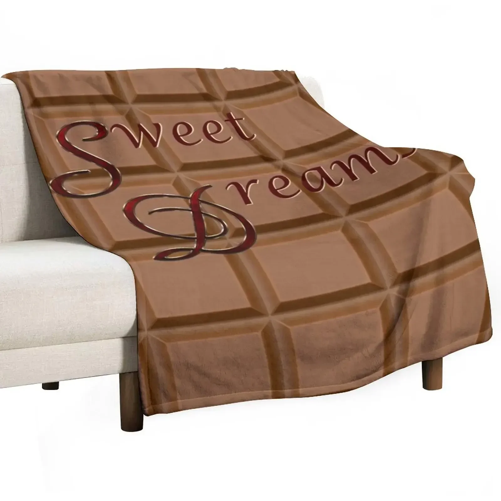 Milk Chocolate Bar Novelty Custom Design Throw Blanket Giant Sofa halloween Sofas Thin Blankets