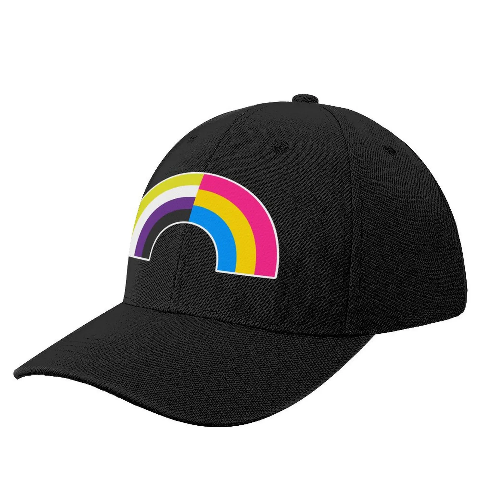 Non-Binary Pan Rainbow Baseball Cap Big Size Hat Golf Hat Man Military Cap Man Fishing cap Caps Women Men's