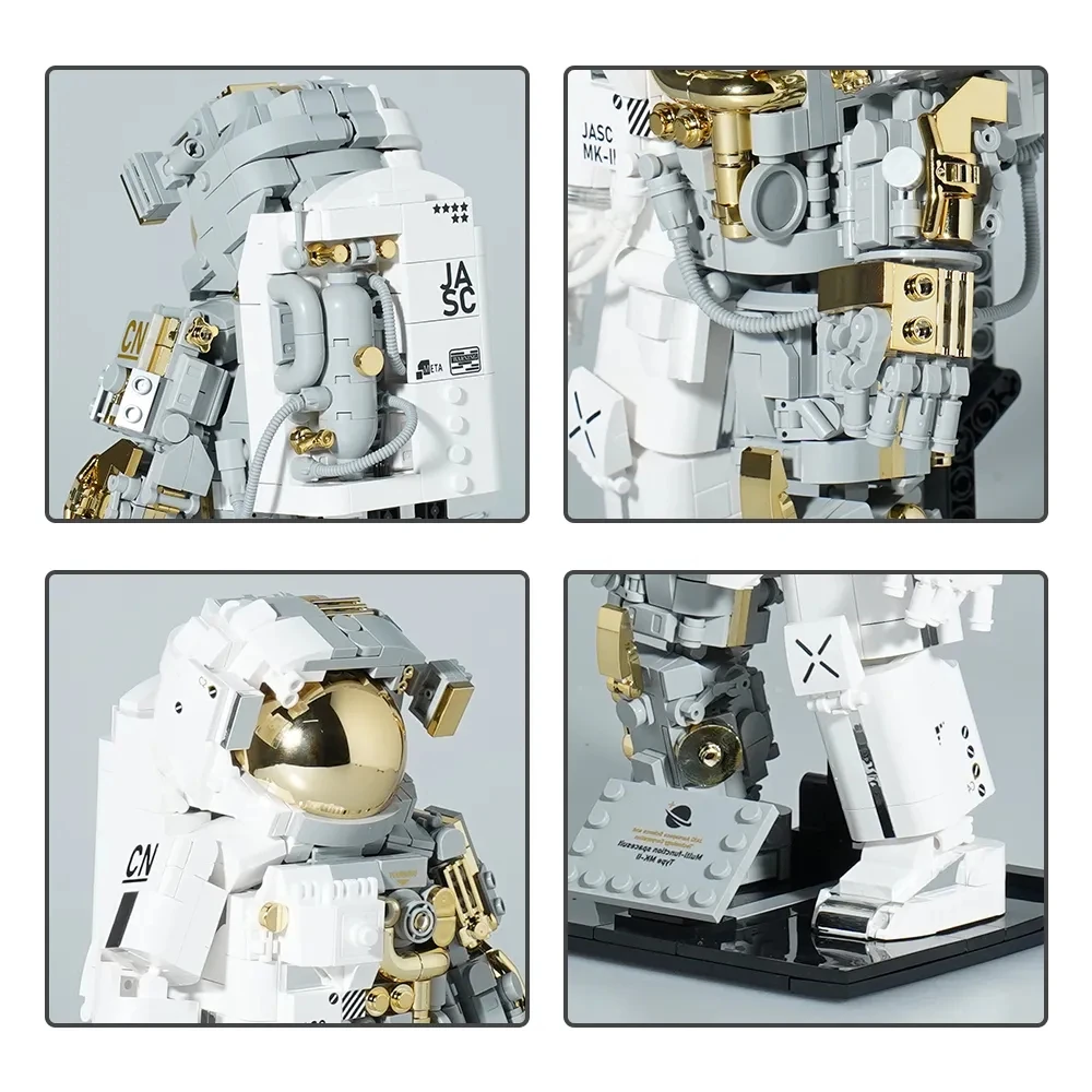 1088PCS Mechanical Aerospace Astronaut Building Blocks Space Detect Assemble Bricks Toys Desk Decoration Gift For Children