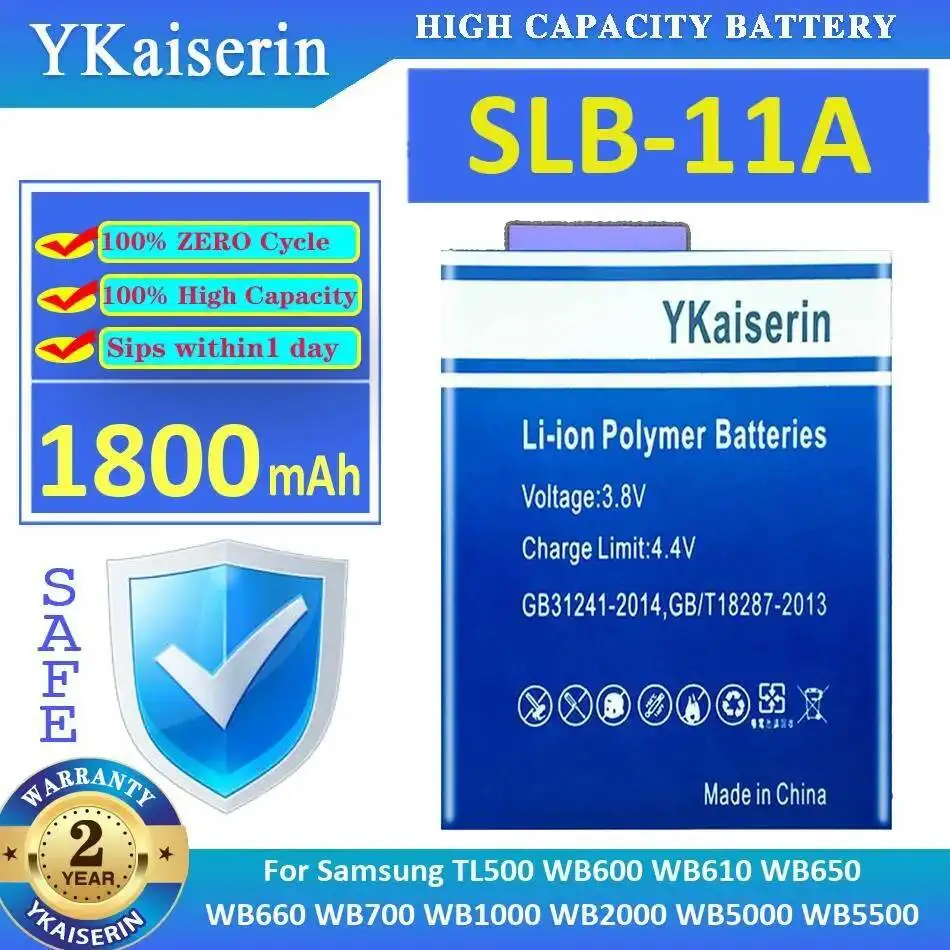

Аккумулятор для камеры Slb-11A 1800 мАч для Samsung TL500 WB600 WB610 WB650 WB660 WB700 WB1000 WB2000 WB5000 WB5500
