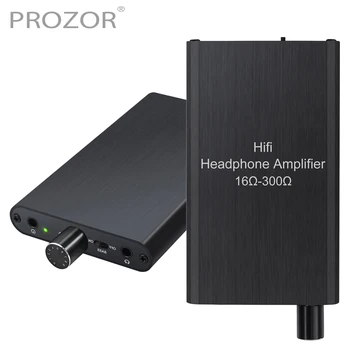 PROZOR 16-300 Ohm Headphone Earphone Amplifier Portable 3.5mm Amp Built-in Power Bank Amplifier for PC Gain Bass Switch