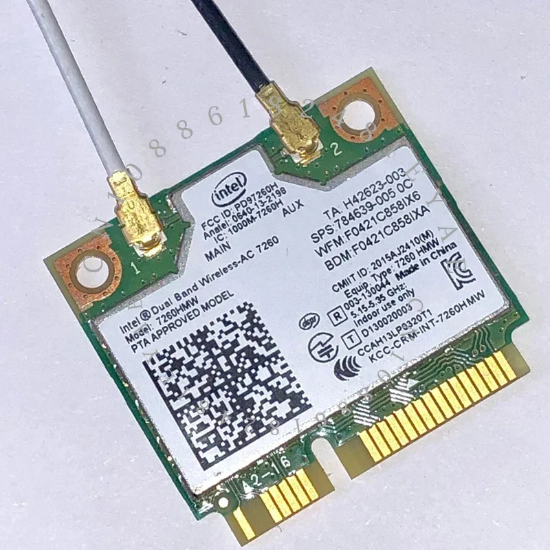 Notebook Wifi Bluetooth Module 2.4G/5G Wireless Network Interface Card Built-in Dual-band Antenna IPX 30CM