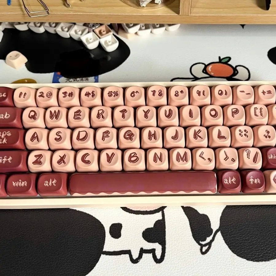 Chocolate Mechanical Keyboard Cap MOA Height pbt Keycap 68/75/84/87/98/100/Keycap