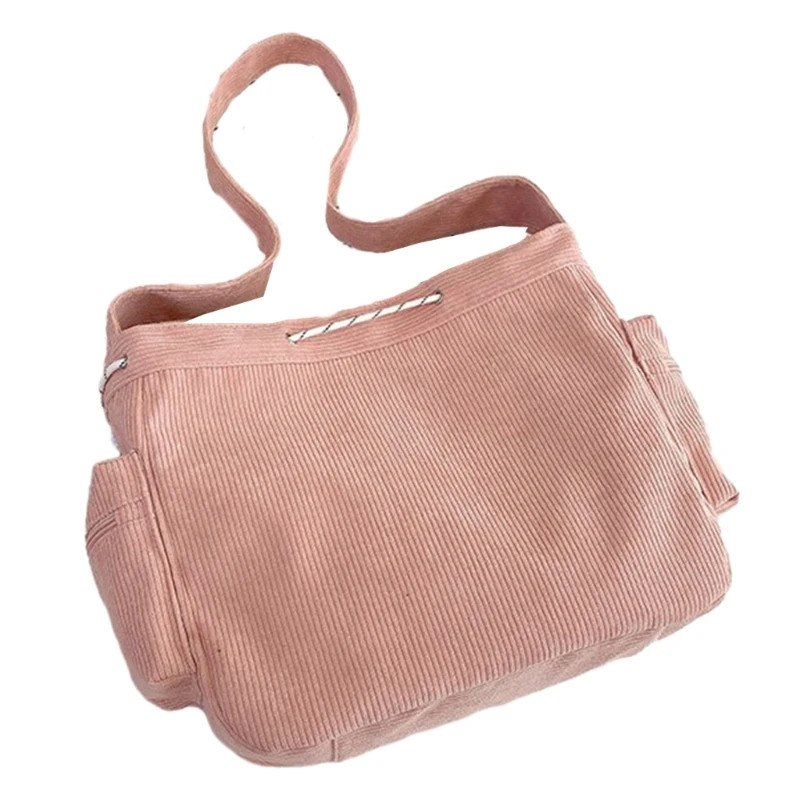 Stylish Corduroy Shoulder Bag with Star Pendant Crossbody Bags Perfect for Daily Outings Dropship