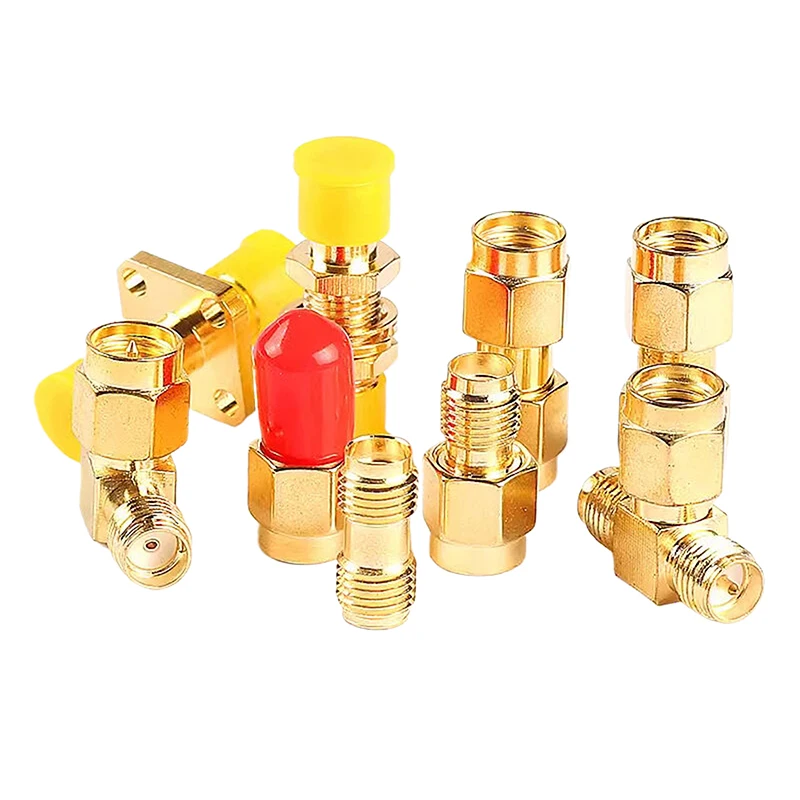 

2PCS Sma-Jj Male To Kk Female To Jkw Antenna Adapter Rp Rf Connector Elbow Double Through Female To Male