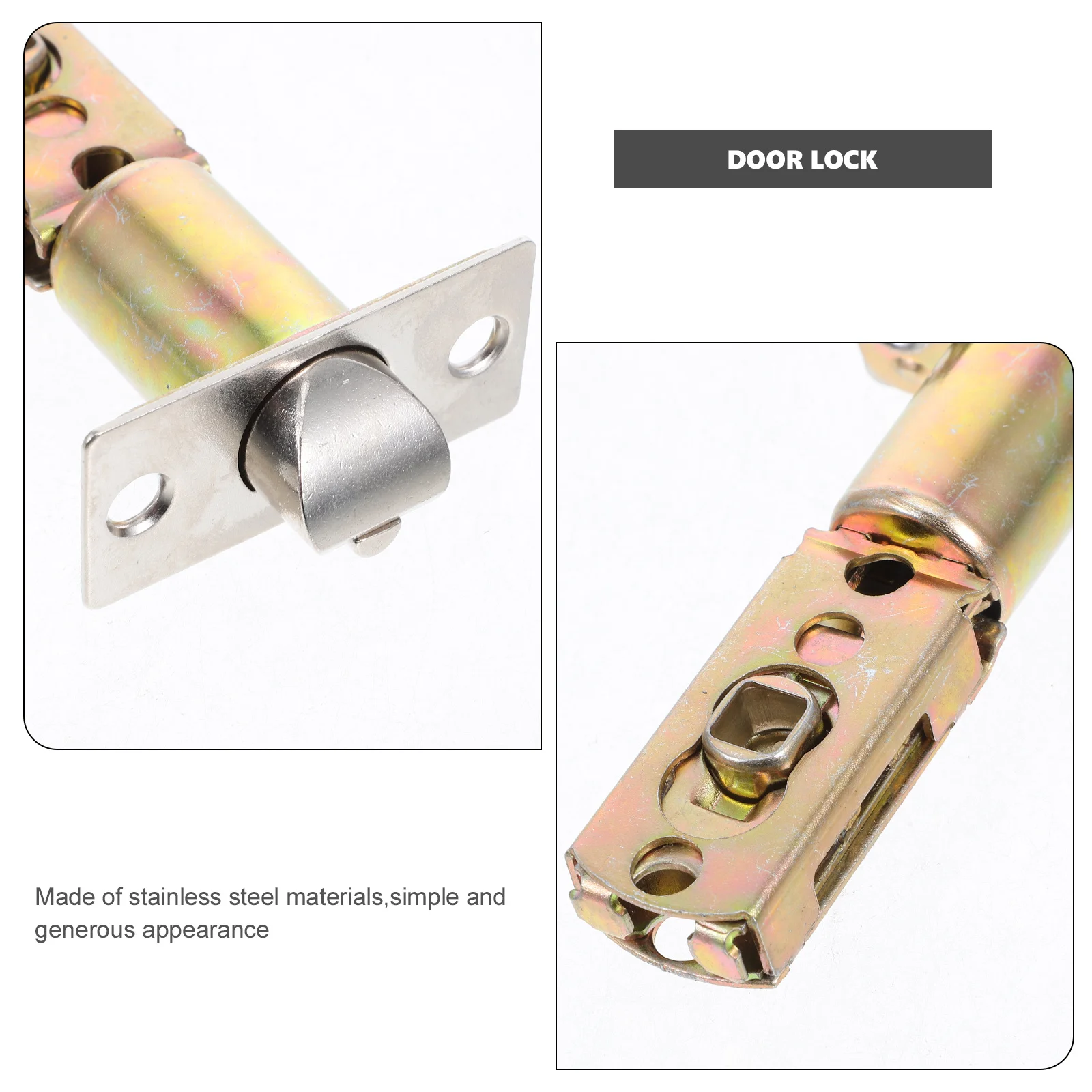 Parti di ricambio per serratura per porta con chiusura a mortice tubolare regolabile per porte interne Serrature per porte hardware con manopola per bagno camera da letto