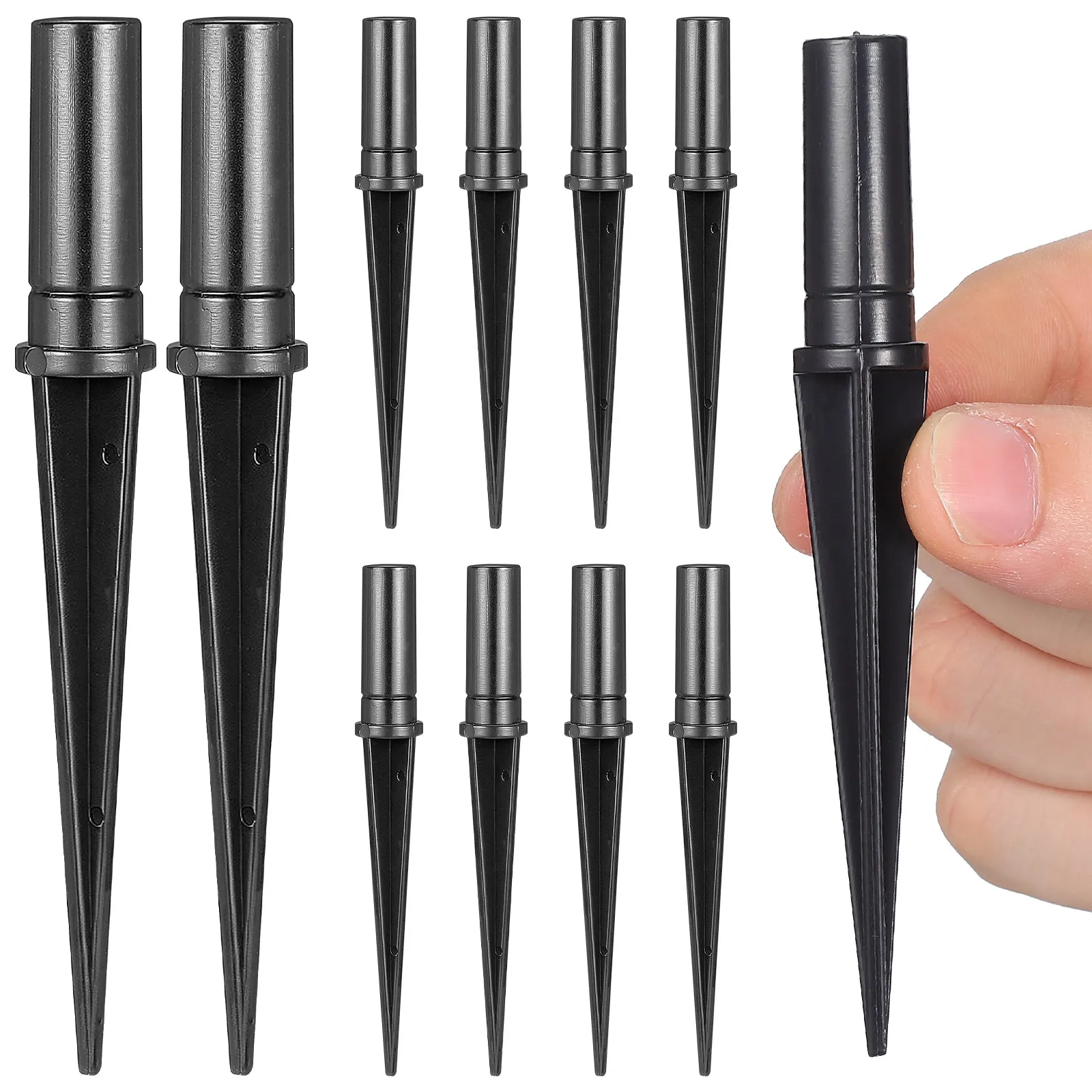 10pcs Solar Garden Light Stakes with Drainage Angle Design – Easy Hand Installation, Weatherproof Outdoor Path Lights