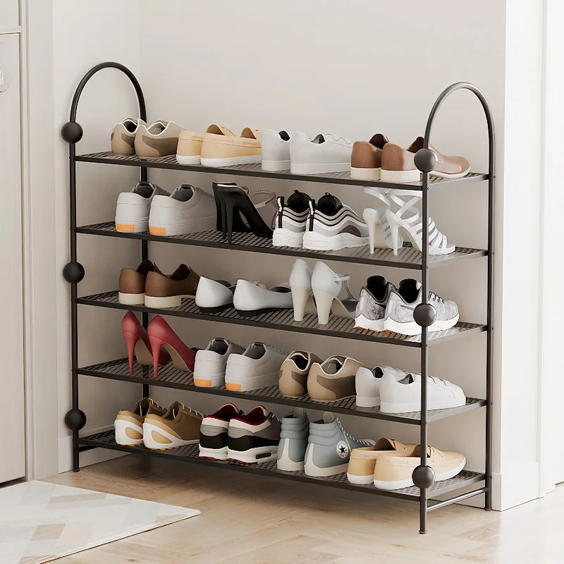 #Modern Minimalism Metal 3-Shelf Dust-Proof Shoe Rack Home Furniture Entryway Storage Dorm Room Indoor
