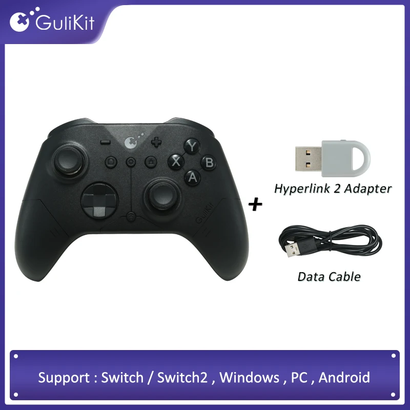 GuliKit ES Max E-Sports Draadloze Controller voor Nintendo Switch 1/2, PC, Windows, Android met geïntegreerde TMR Joystick Gamepad
