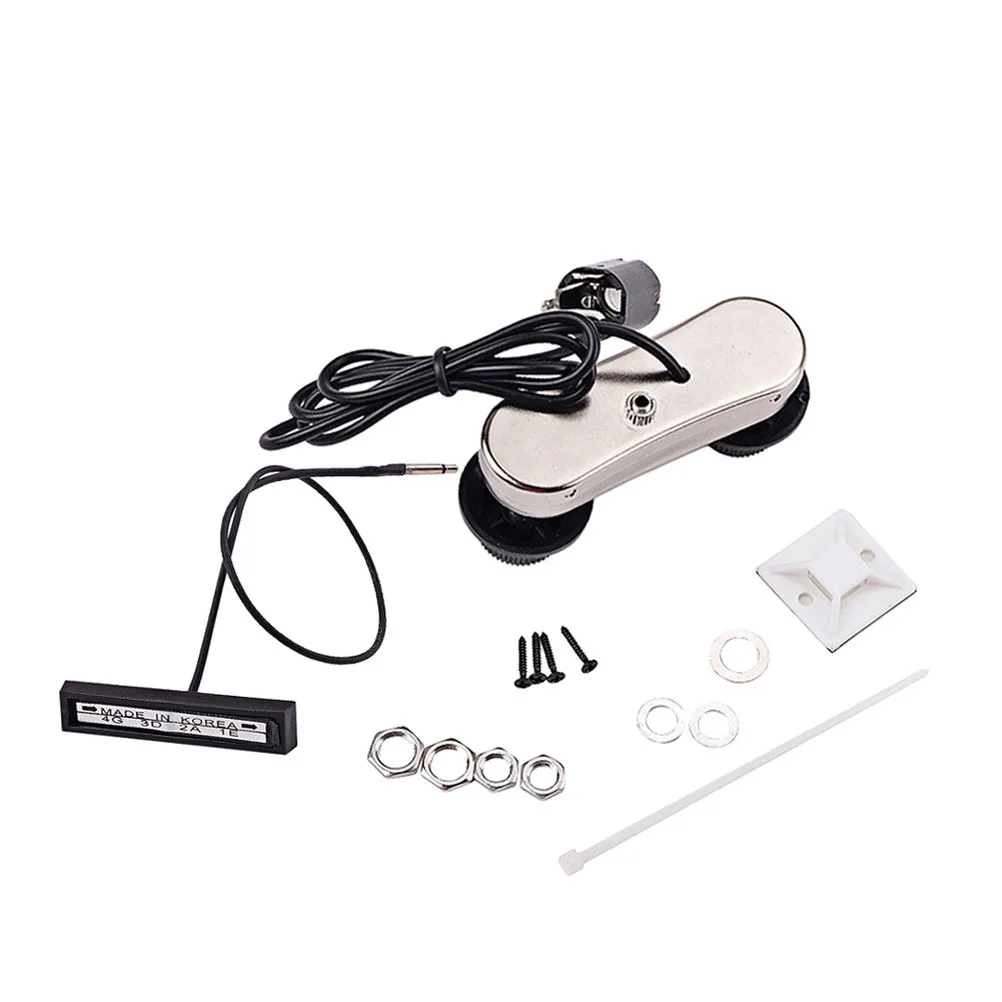 B51 Guitar Violin Pickup Piezo Transducer Bridge Set Tone Volume Knob Electric Violin Amplifier Music Accessory