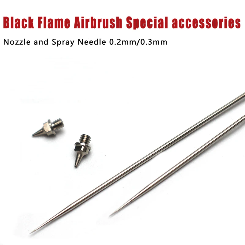 Black Flame Airbrush Special Accessories Nozzle And Spray Needle 0.2mm/0.3mm