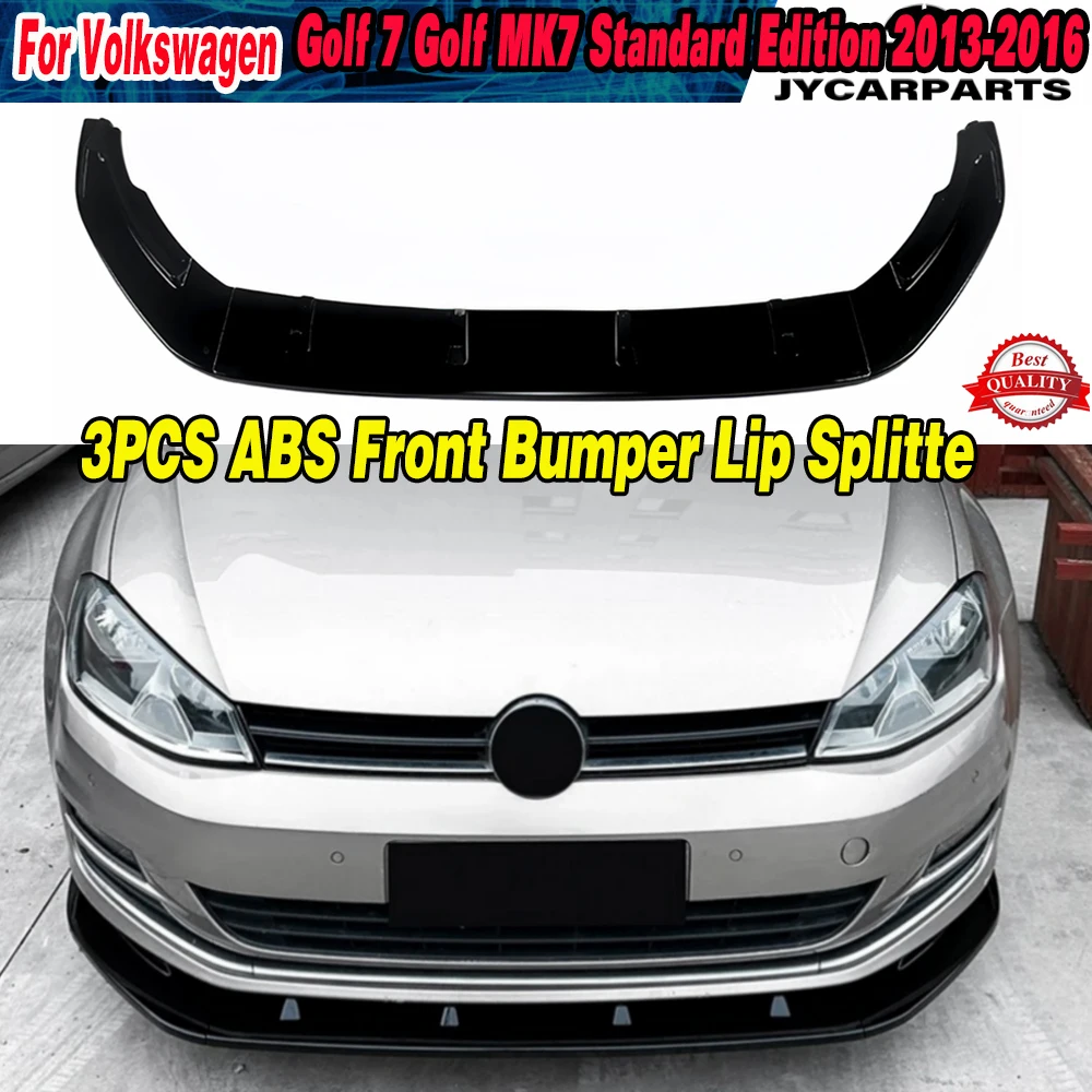 

3PCS Front Bumper Lip Splitter Spoiler Guard Cover Diffuser For Volkswagen Golf 7 Golf MK7 Standard Edition2013-2016Auto Bodykit