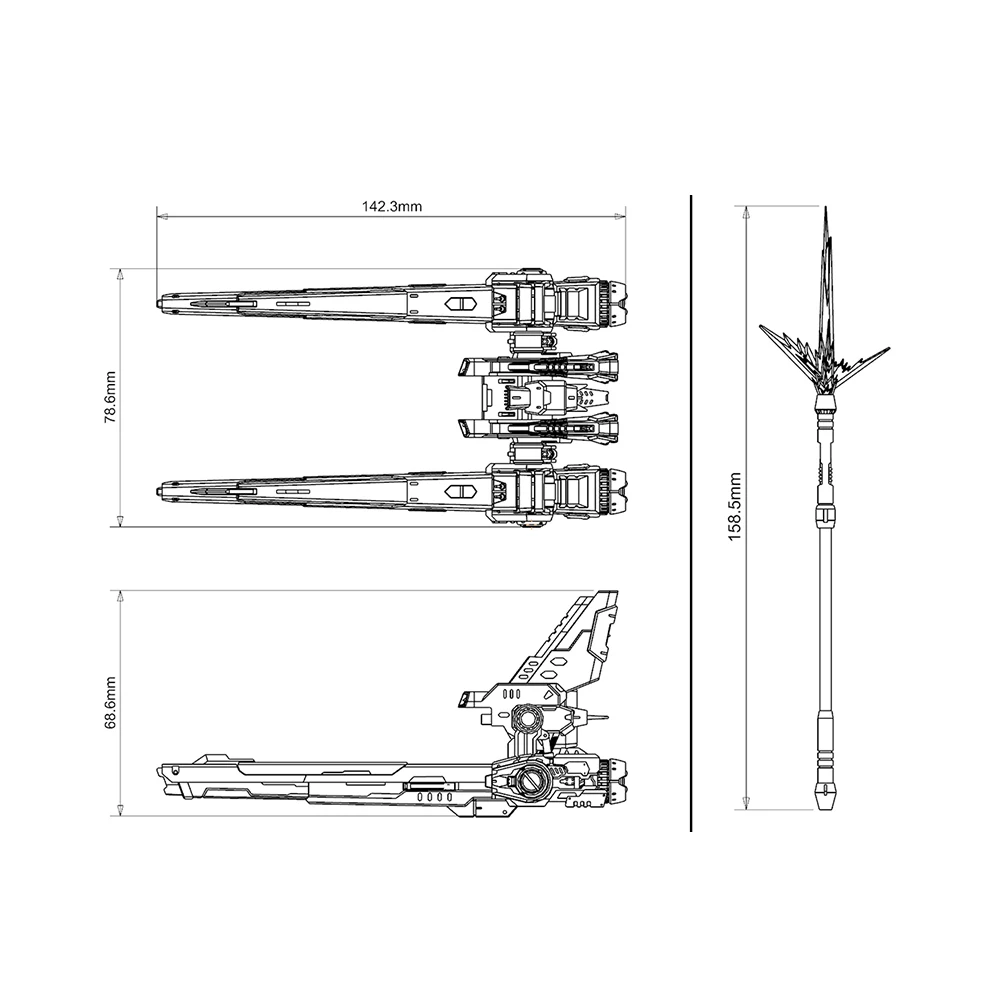 ANUBIS RG Empty Shadow Power Type Pulse Gun Load Weapon Backpack Changed EX025 Assembly Model