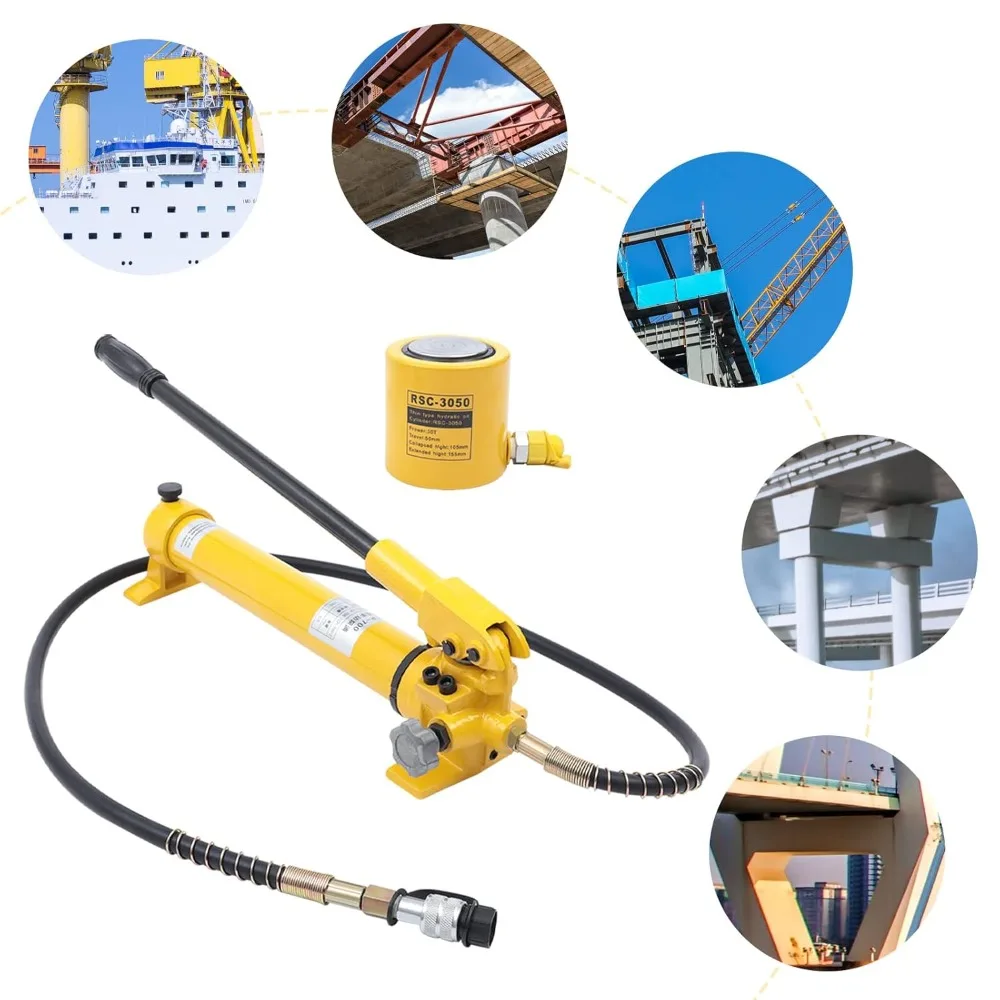 30T/66138lbs طن رافعة هيدروليكية مضخة هواء رفع أداة إصلاح رام الطاقة المحمولة + مضخة يدوية