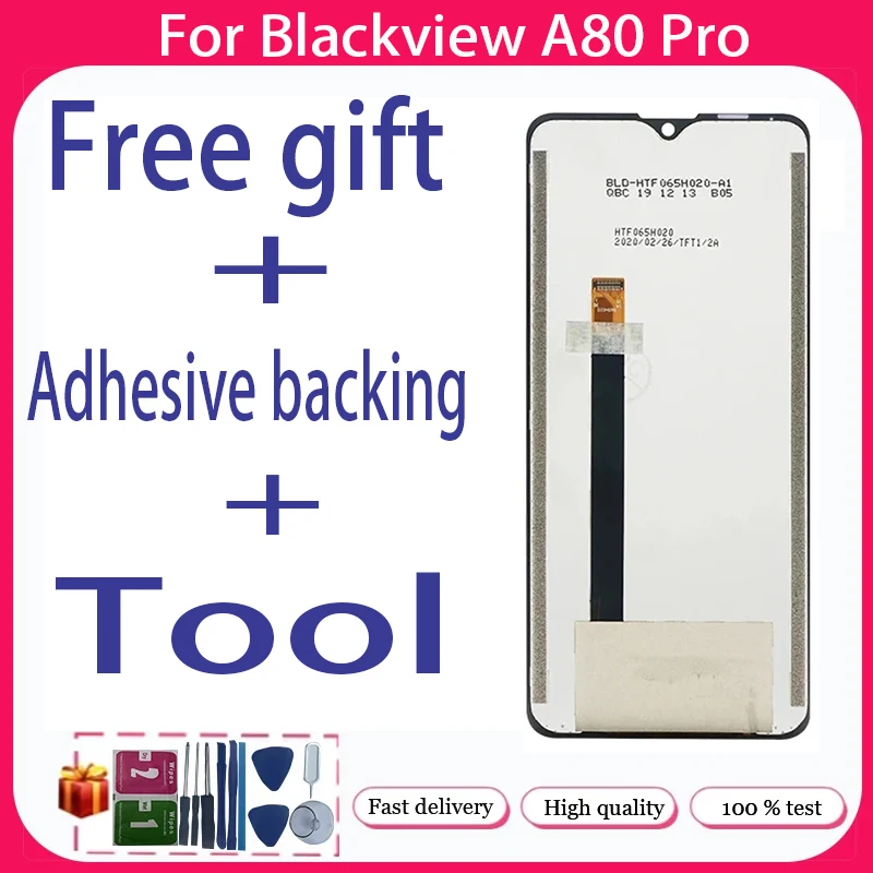 For Blackview A80 Pro+ LCD Display + Touch Screen+Free adhesive backing+Tool