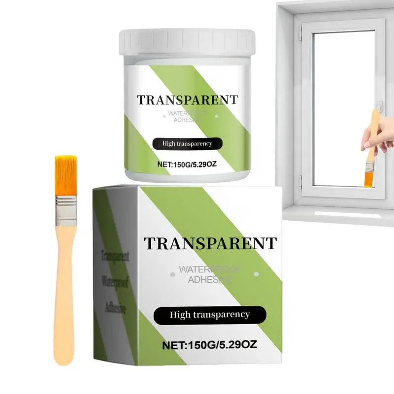 Transparent Waterproof Glue Waterproof Coating Anti-Leakage Glue Sealant Long-Lasting Waterproofing Agent With Brush For Roof