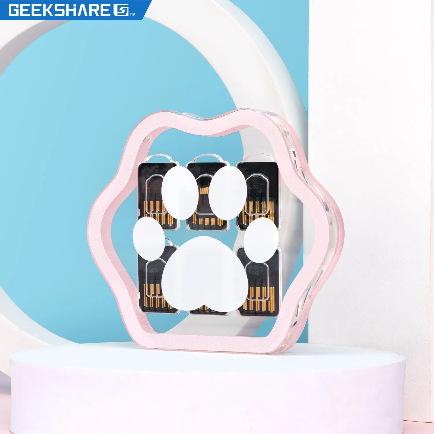 Switch Card Box Transparent Acrylic Cat Claw Magnetic NS Game Card Cassette Storage Box Large Capacity Peripheral Accessories